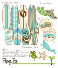 Load image into Gallery viewer, Hawaiian Inspired Wooden Surfboard Baby Nursery Mobile
