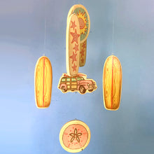 Load image into Gallery viewer, Pink Surfboard Baby Mobile for a Baby Girl