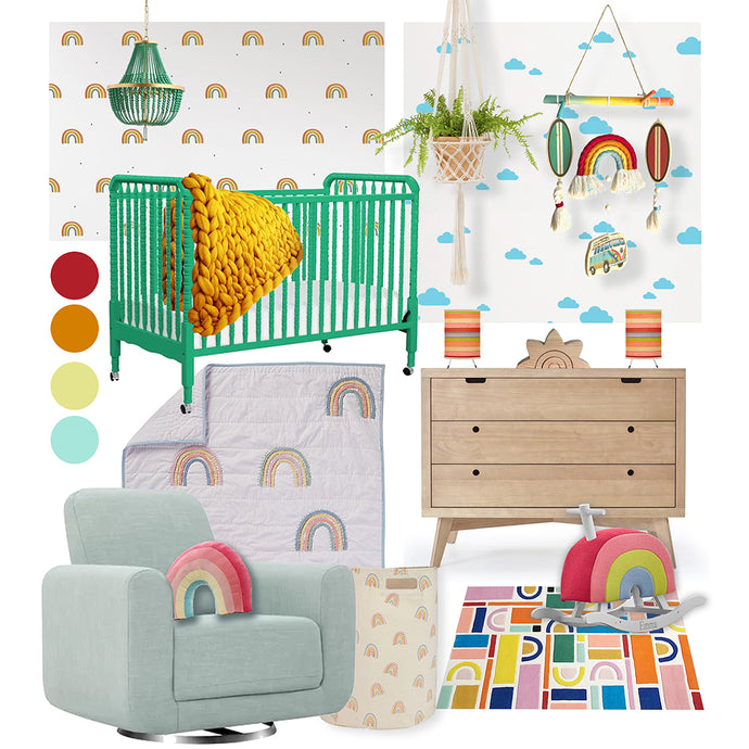 Baby Room Inspiration | Rainbow Themed Nursery