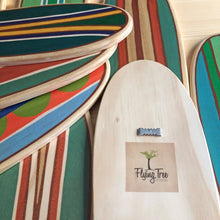 Load image into Gallery viewer, Mini Wooden Surfboard Art - Beach  Bonfire on Longboard

