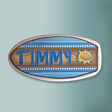 Load image into Gallery viewer, Personalized Surfboard Nameplate - Blues - Size: 5&quot;x10&quot;
