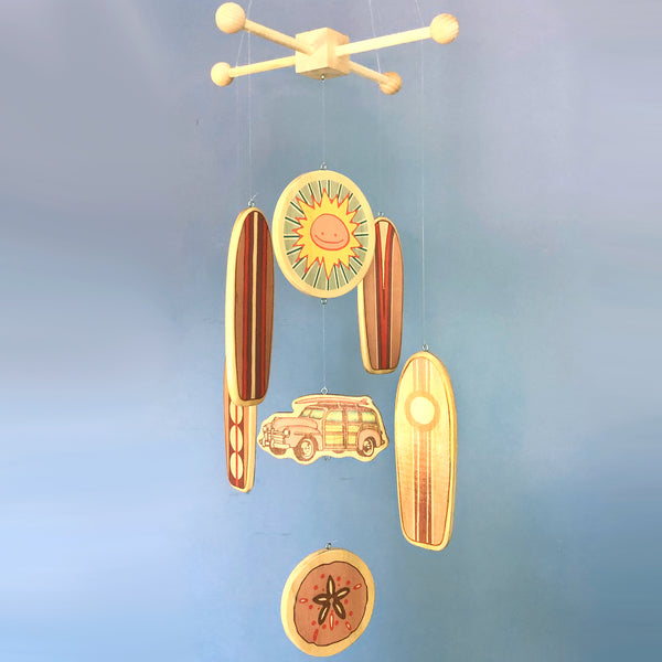 Little Surfer Girl Baby Crib Mobile