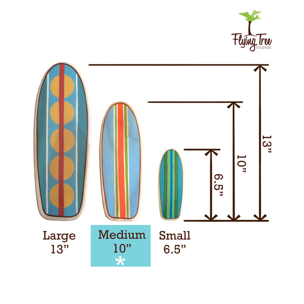 MEDIUM Personalized Surfboard Wall Decor, 10 Inch Mini Wooden Longboard