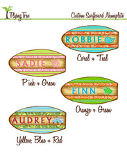 Load image into Gallery viewer, surfboard decor in your choice of colors
