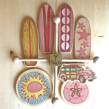 Load image into Gallery viewer, Surfboard Baby Mobile for a Girl Room
