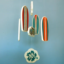 Load image into Gallery viewer, Wooden Surfboard Baby Crib Mobile for a Beach Themed Baby Nursery
