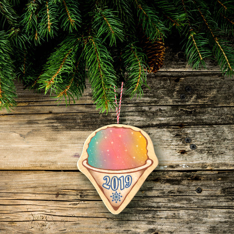 shave ice christmas tree ornament