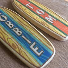 Load image into Gallery viewer, Personalized Surfboard Name Signs, 6.5 Inch Tall Mini Wooden Longboard
