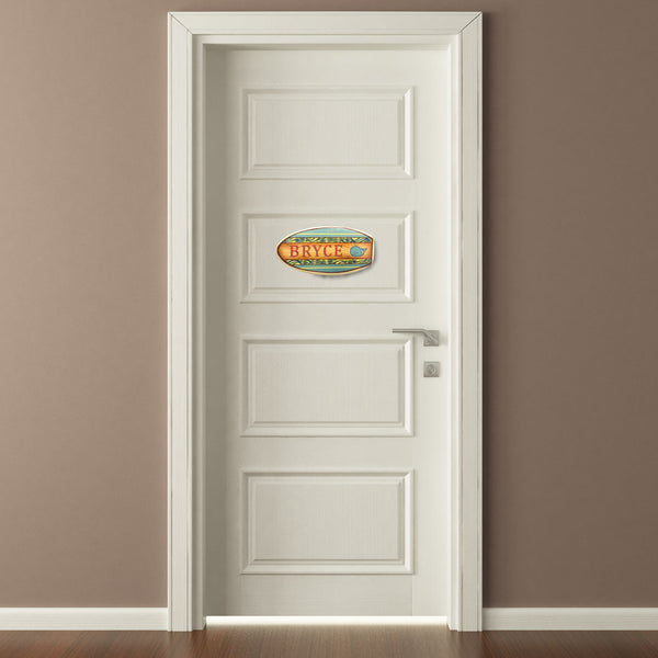 Personalized Surfboard Nameplate, Size Small: 5"x10"